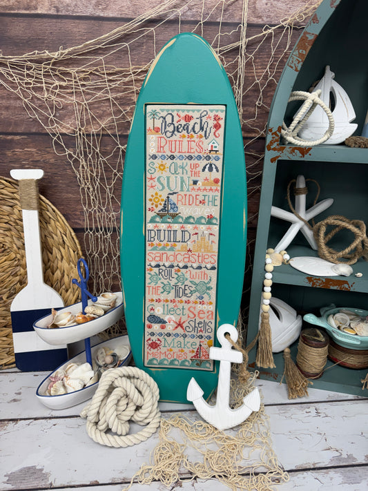 PRE-ORDER Beach Rules (Surfboard display)