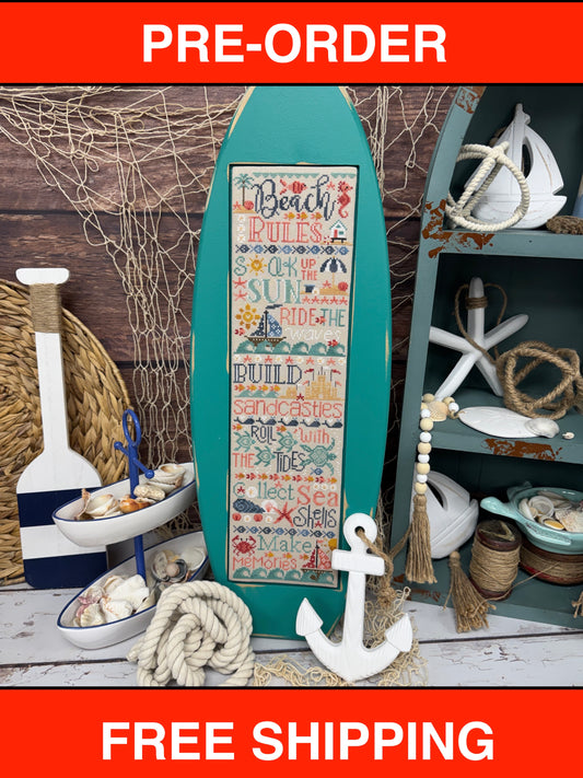 PRE-ORDER Beach Rules (Surfboard display)