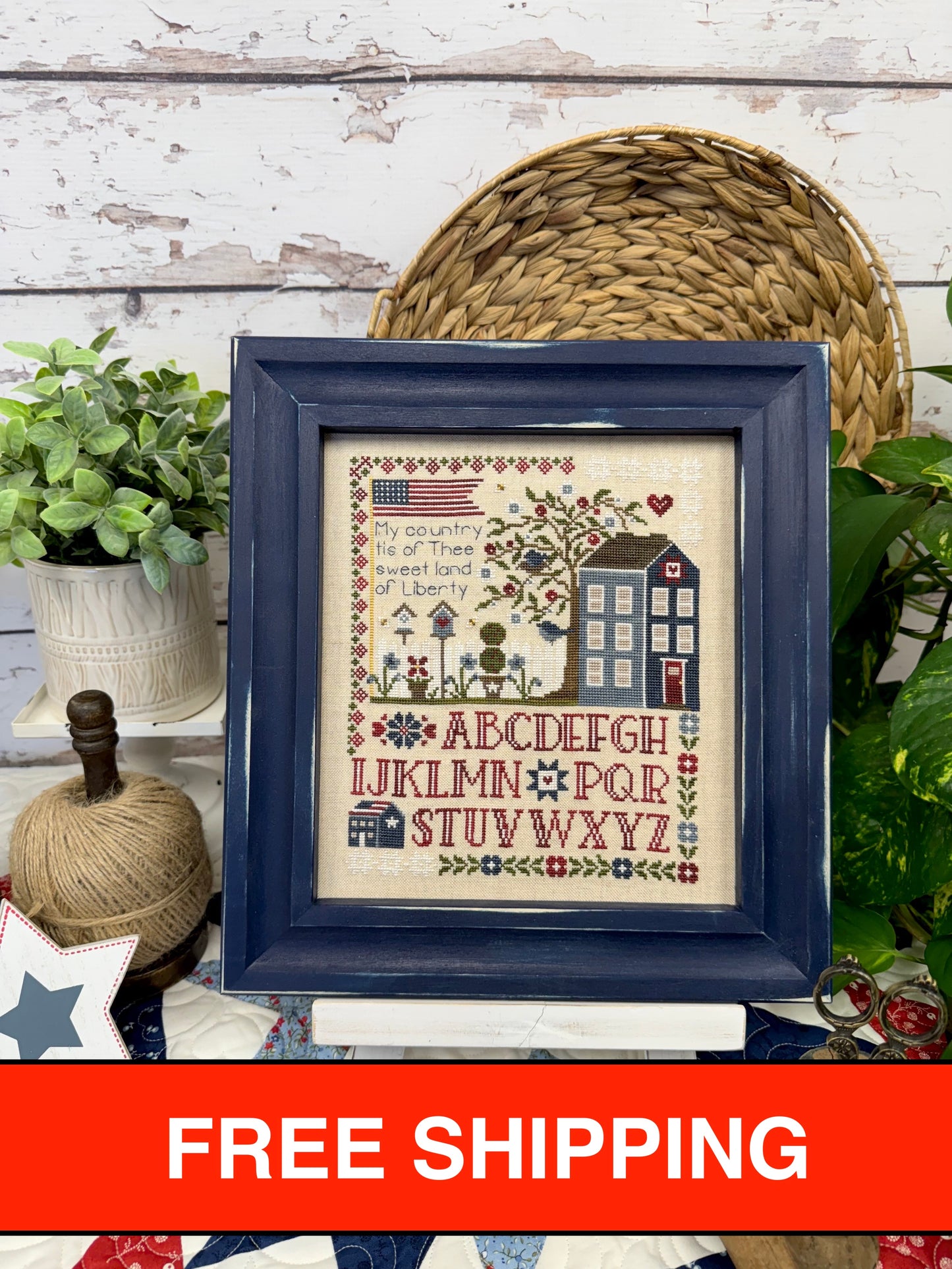 American Sampler Frame (Blue Frame)